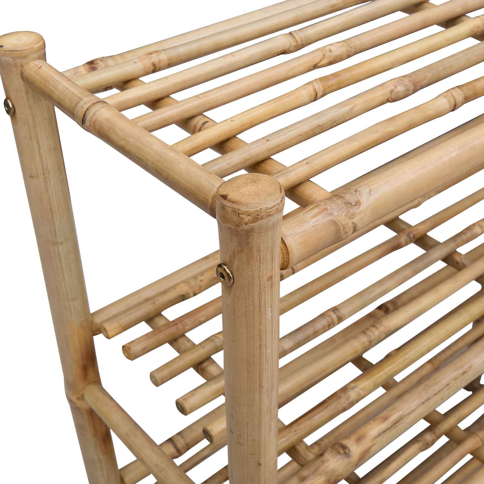 Scarpiera con lo scaffale Naturale 88 x 27 x 80 cm Bambù