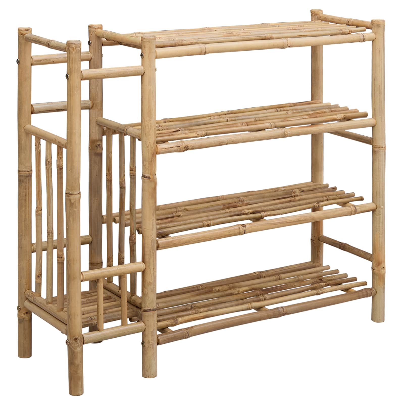 Scarpiera con lo scaffale Naturale 88 x 27 x 80 cm Bambù