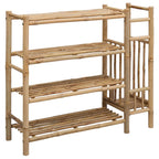 Scarpiera con lo scaffale Naturale 88 x 27 x 80 cm Bambù