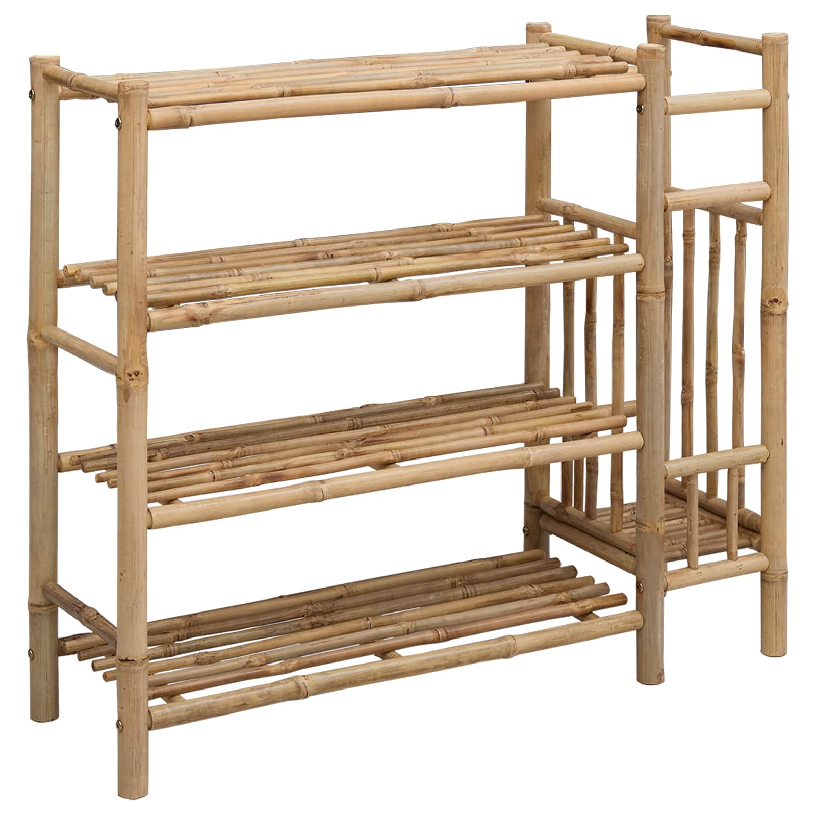 Scarpiera con lo scaffale Naturale 88 x 27 x 80 cm Bambù