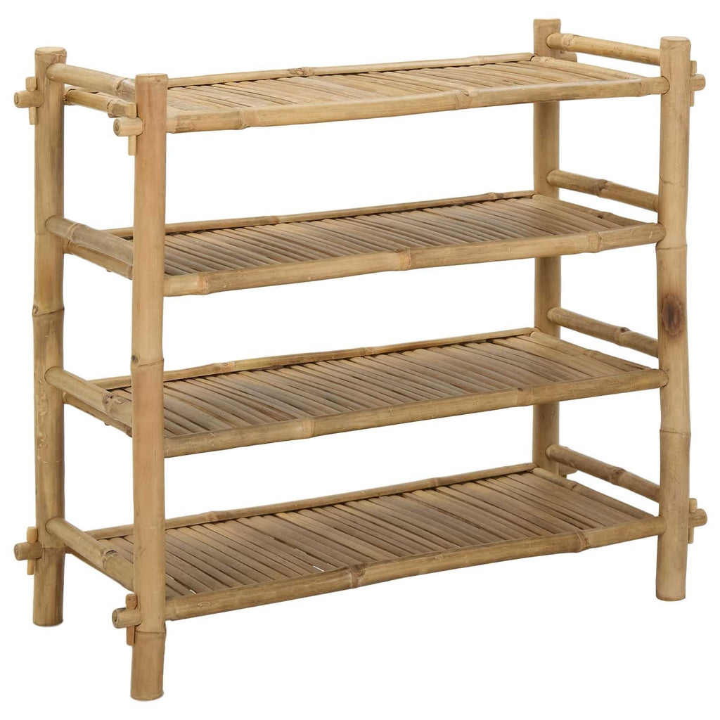 Scarpiera con lo scaffale Naturale 4 ripiani Bambù