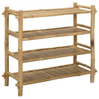 Scarpiera con lo scaffale Naturale 4 ripiani Bambù
