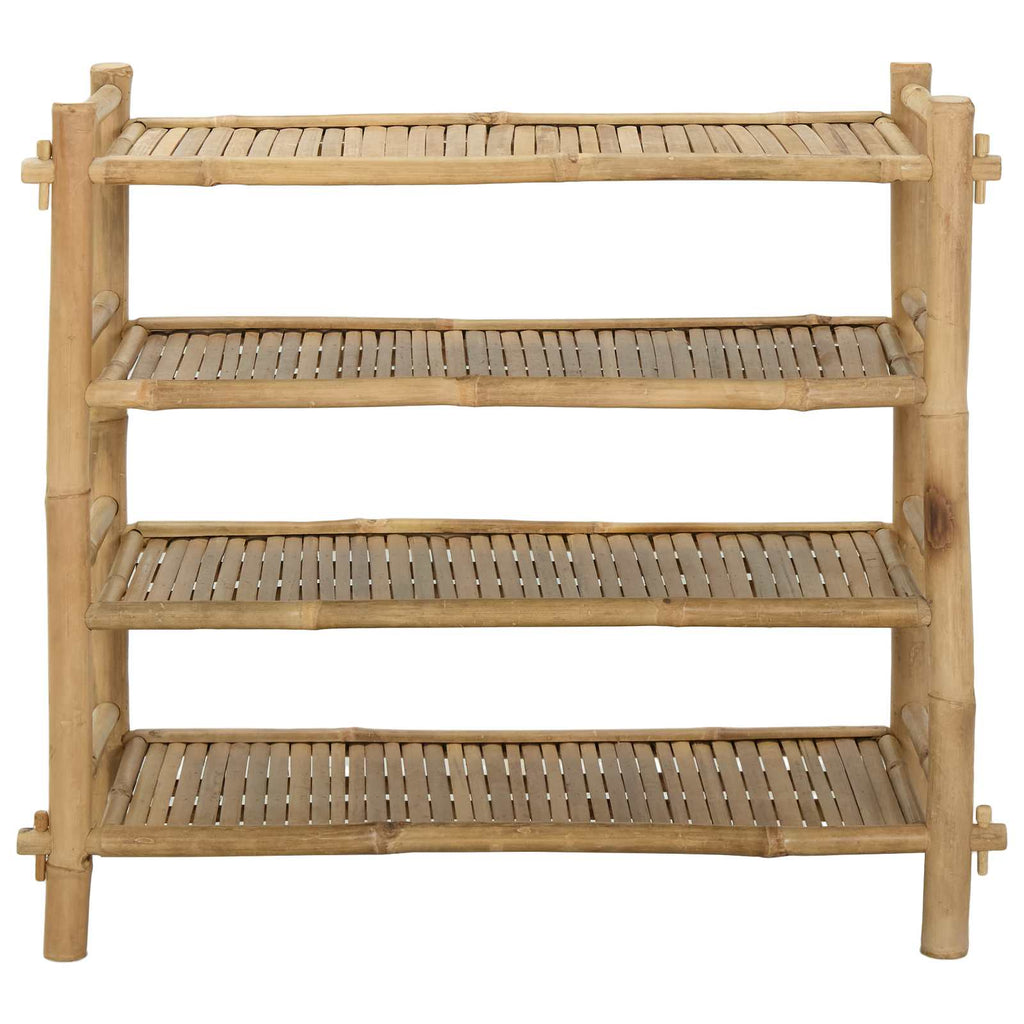 Scarpiera con lo scaffale Naturale 4 ripiani Bambù