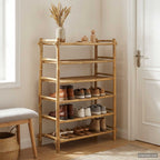 Scarpiera con lo scaffale Naturale 6 ripiani Bambù
