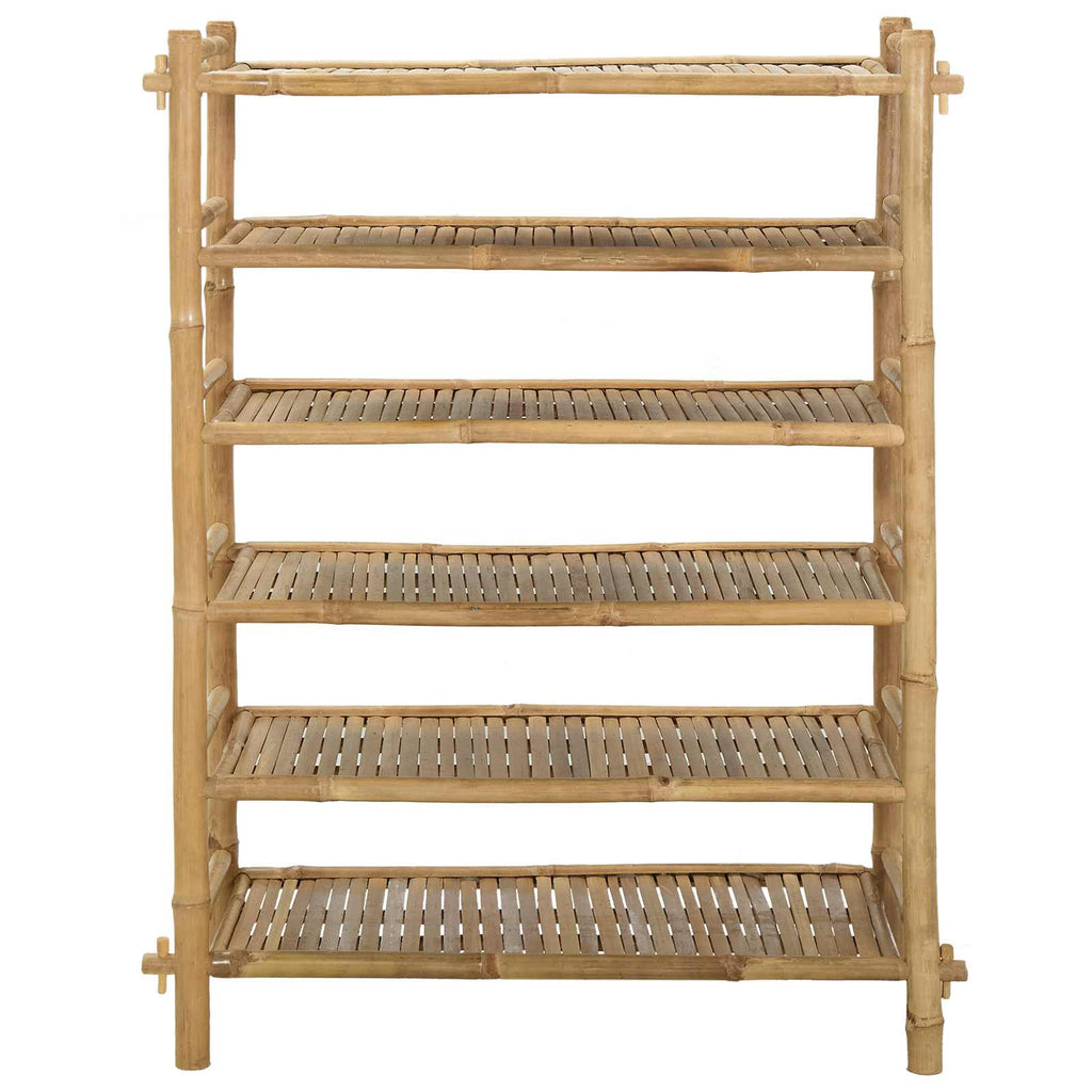 Scarpiera con lo scaffale Naturale 6 ripiani Bambù