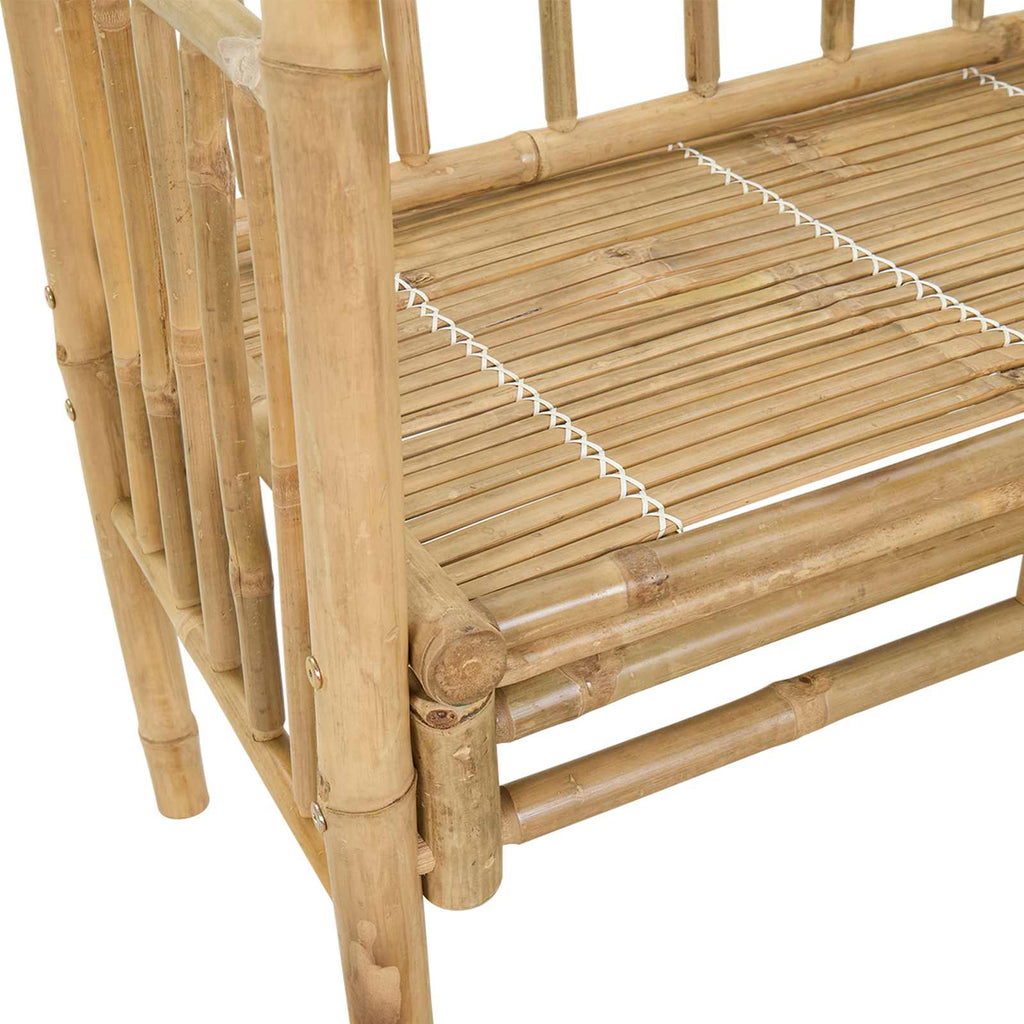 Arco da Giardino con Panchina Naturale 115 x 50 x 205 cm Bambù