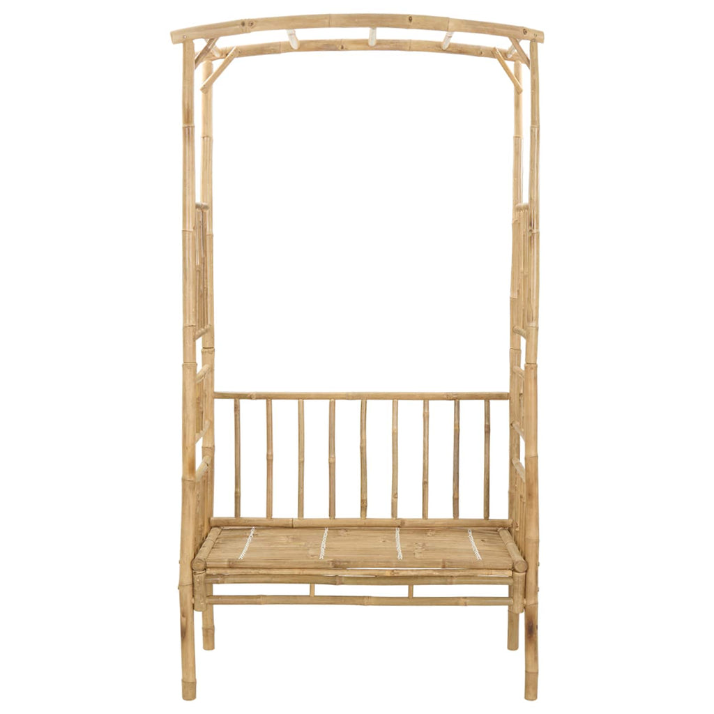 Arco da Giardino con Panchina Naturale 115 x 50 x 205 cm Bambù