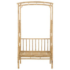 Arco da Giardino con Panchina Naturale 115 x 50 x 205 cm Bambù