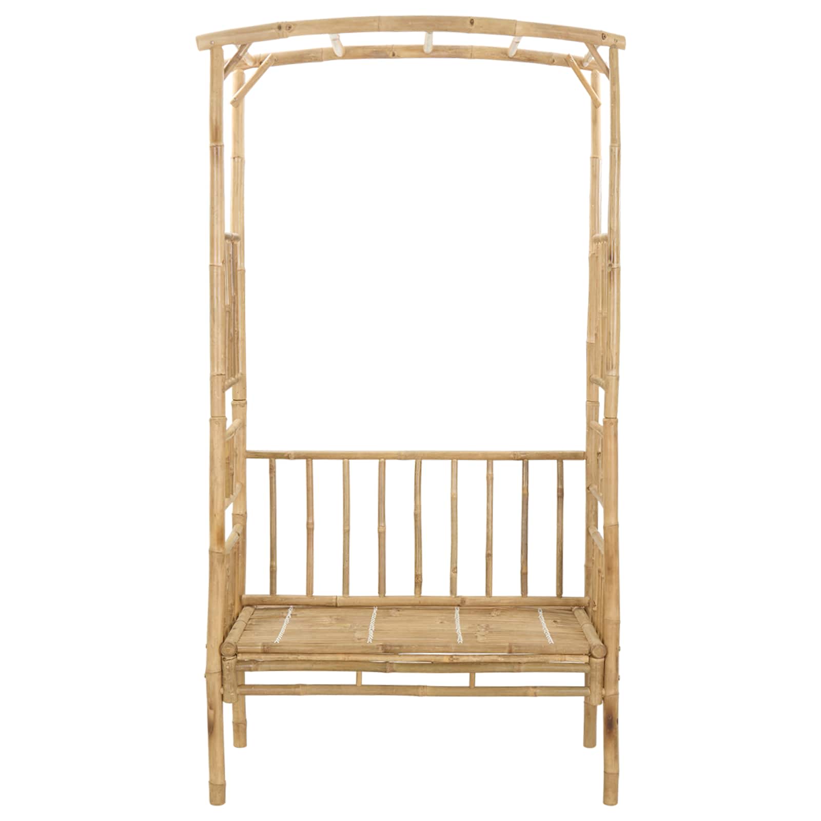 Arco da Giardino con Panchina Naturale 115 x 50 x 205 cm Bambù