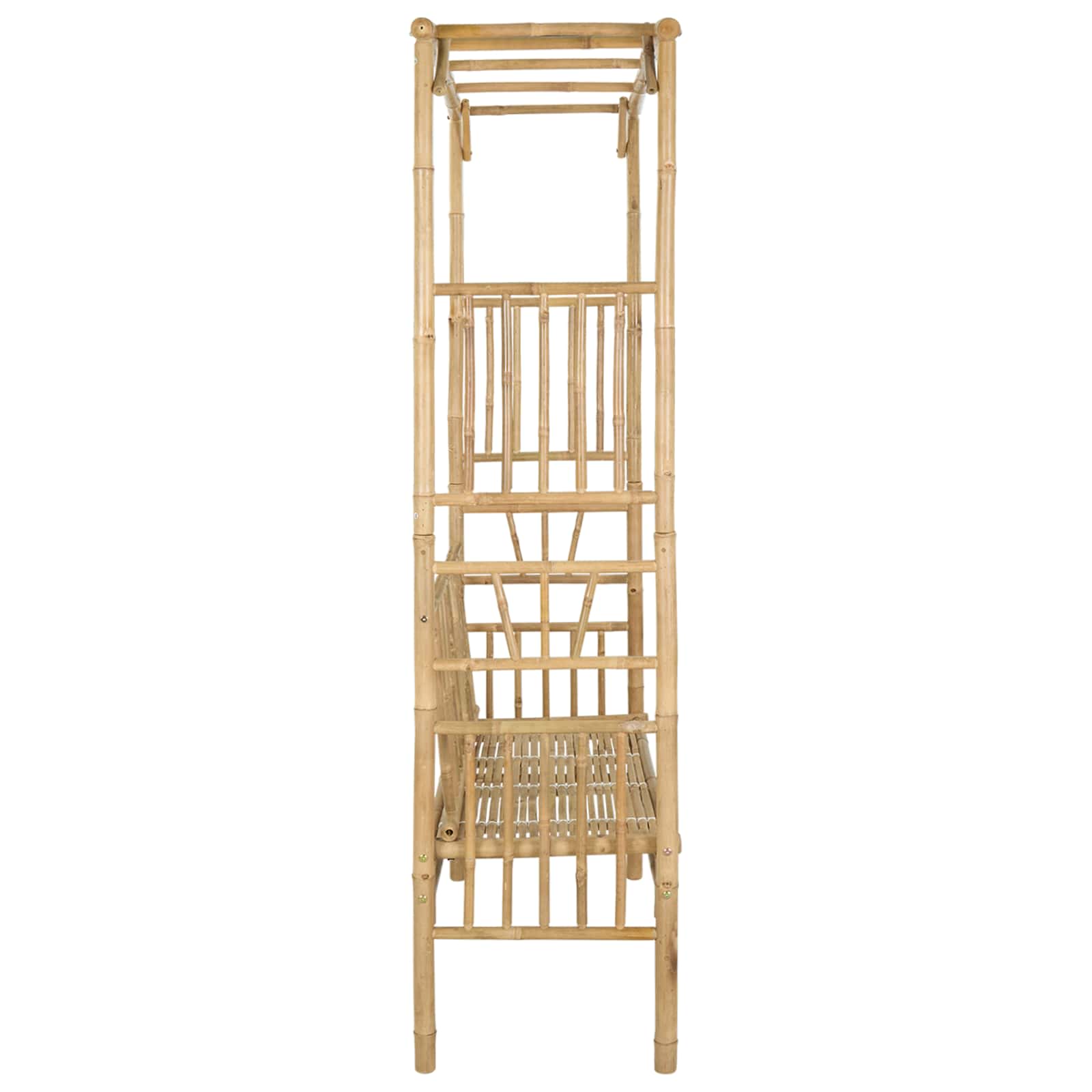 Arco da Giardino con Panchina Naturale 115 x 50 x 205 cm Bambù