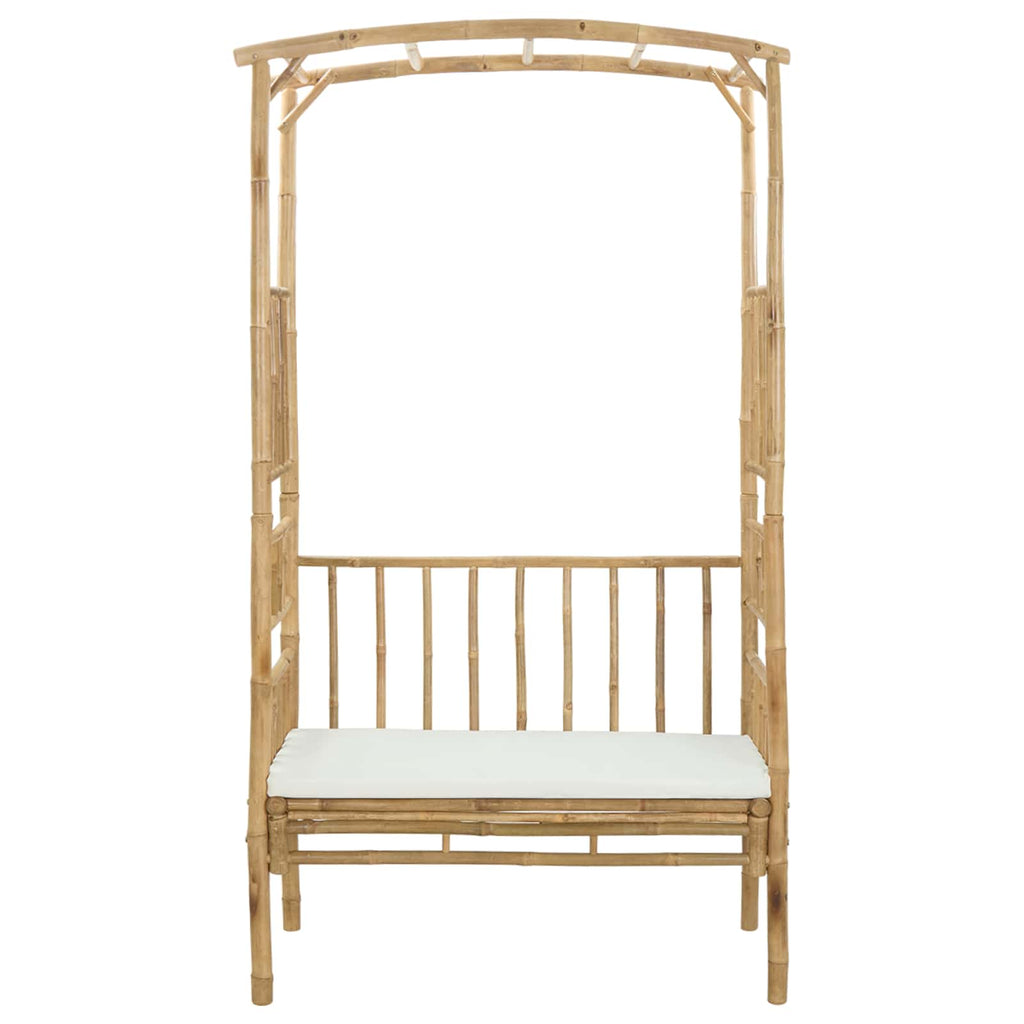 Arco da Giardino con Panchina Bianco Crema 115 x 50 x 205 cm