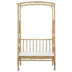 Arco da Giardino con Panchina Bianco Crema 115 x 50 x 205 cm