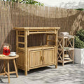 Tavolo consolle con lo scaffale Naturale 80 x 35 x 75 cm Bambù