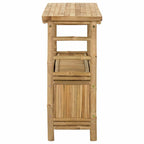 Tavolo consolle con lo scaffale Naturale 80 x 35 x 75 cm Bambù