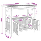 Tavolo consolle con lo scaffale Naturale 80 x 35 x 75 cm Bambù