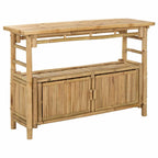 Tavolo consolle con lo scaffale Naturale 110 x 35 x 75 cm Bambù