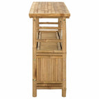 Tavolo consolle con lo scaffale Naturale 110 x 35 x 75 cm Bambù
