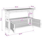 Tavolo consolle con lo scaffale Naturale 110 x 35 x 75 cm Bambù