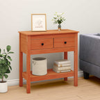 Tavolo consolle con cassetto Marrone cerato 75 x 35 x 75 cm
