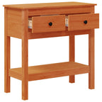 Tavolo consolle con cassetto Marrone cerato 75 x 35 x 75 cm