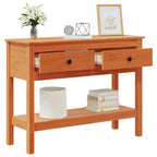 Tavolo consolle con cassetto Marrone cerato 100 x 35 x 75 cm