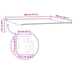 Telaio per tende da sole retrattile manuale Bianco 4 x 2 m