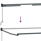 Telaio per tende da sole retrattile manuale Antracite 3,5 x 2 m