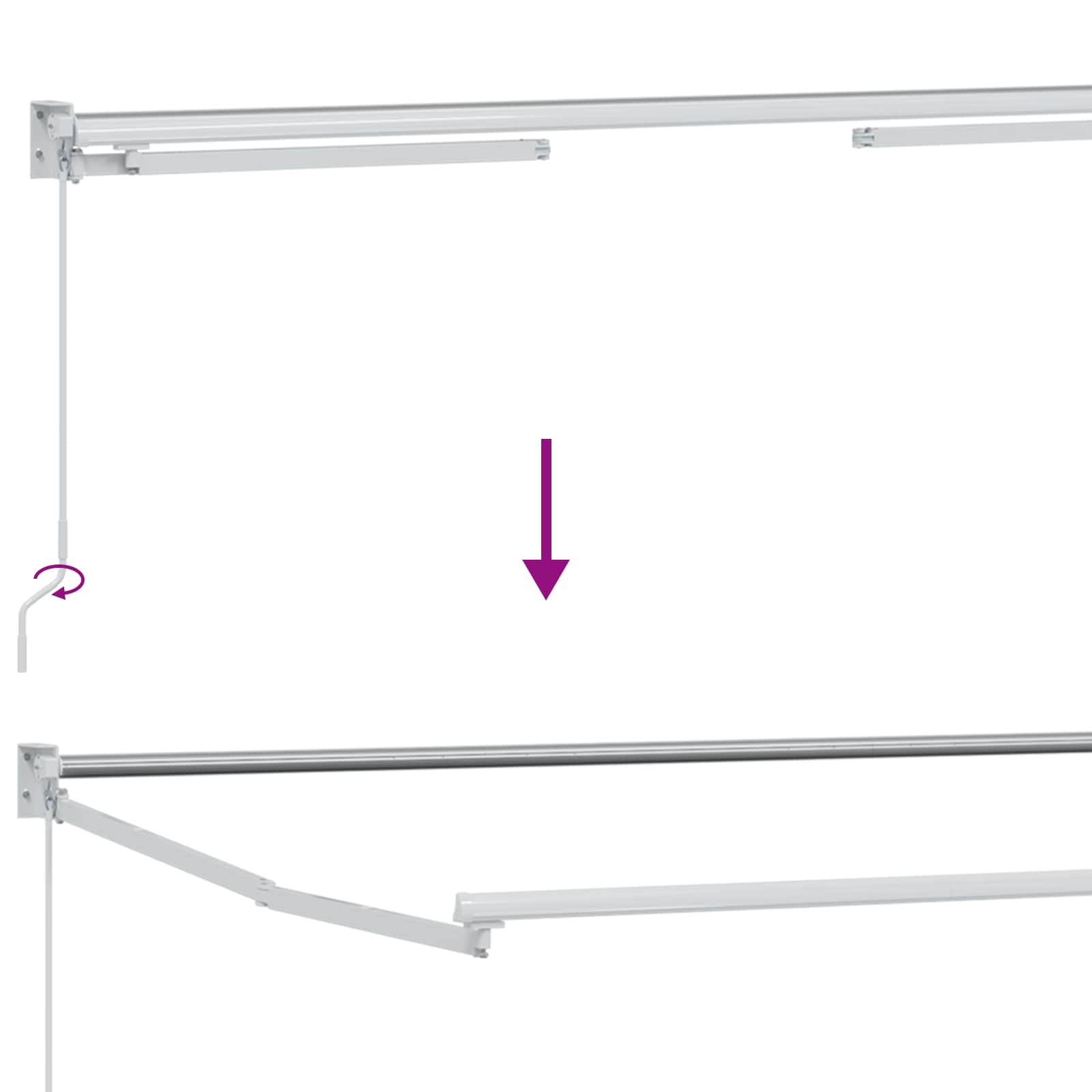 Struttura della tenda elettrica retrattile Bianco 3 x 2 m