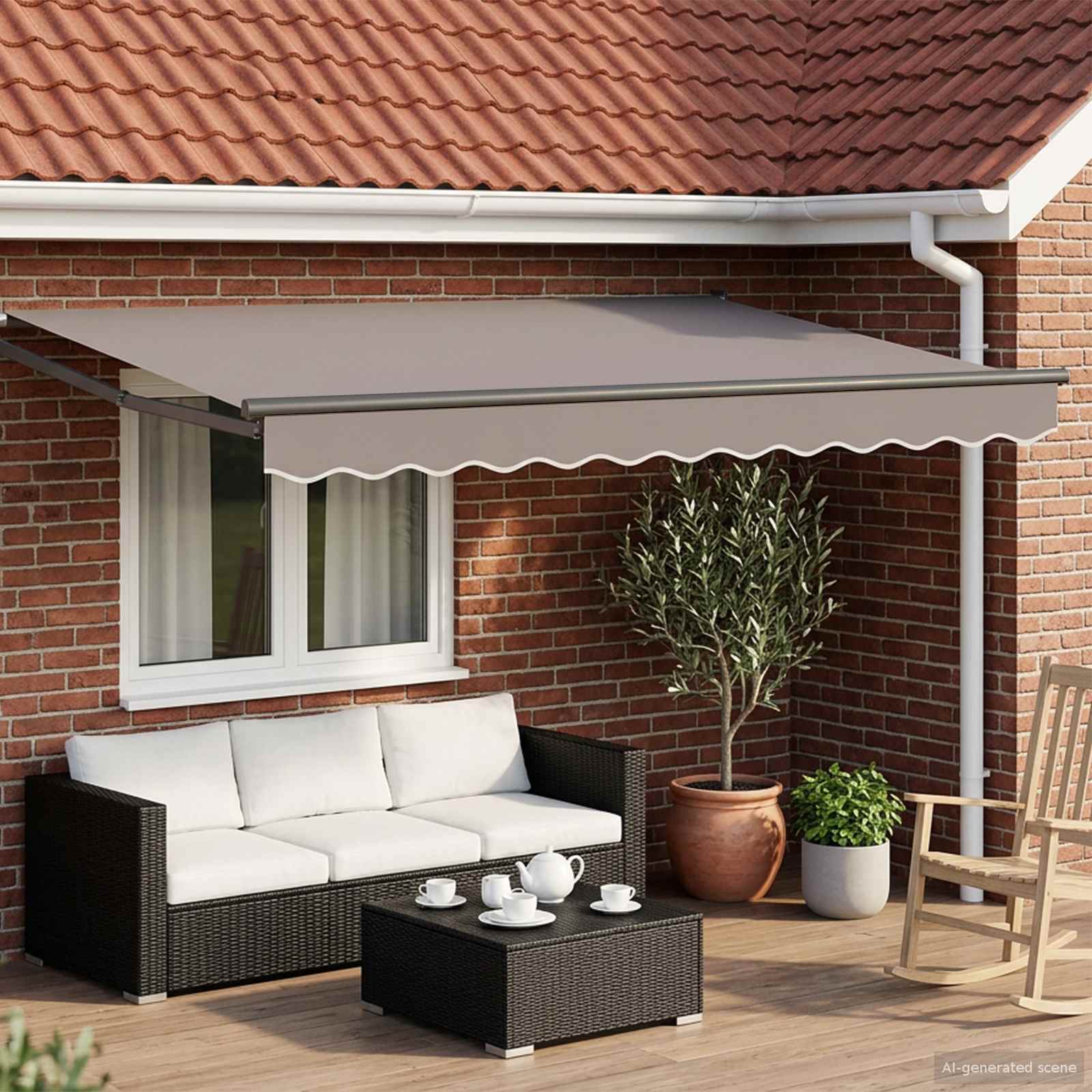 Struttura della tenda elettrica retrattile Antracite Alluminio