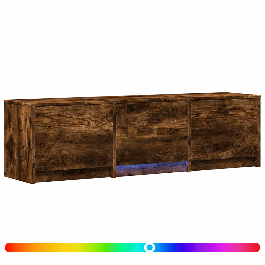 Mobile TV con LED con LED Quercia Affumicata 140 x 34 x 40 cm