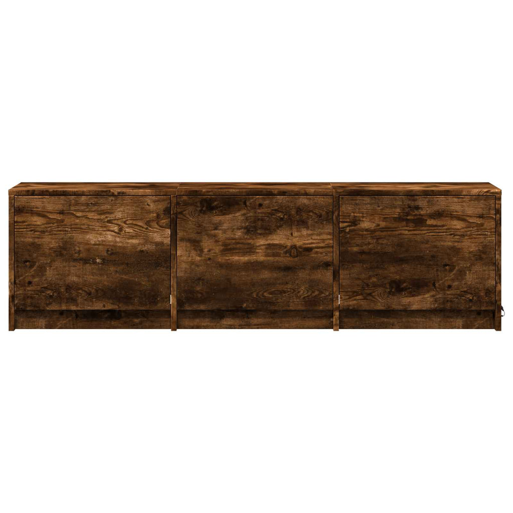Mobile TV con LED con LED Quercia Affumicata 140 x 34 x 40 cm