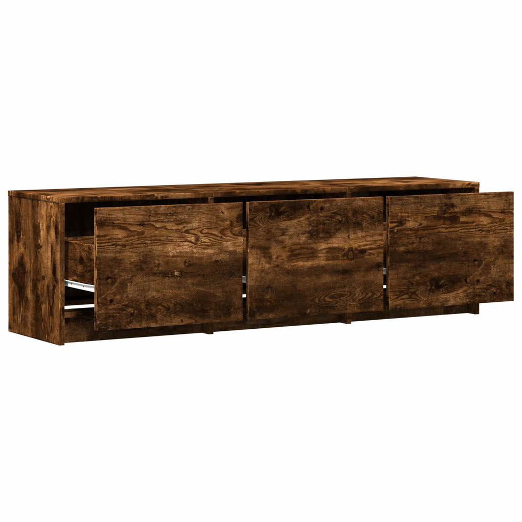 Mobile TV con LED con LED Quercia Affumicata 140 x 34 x 40 cm