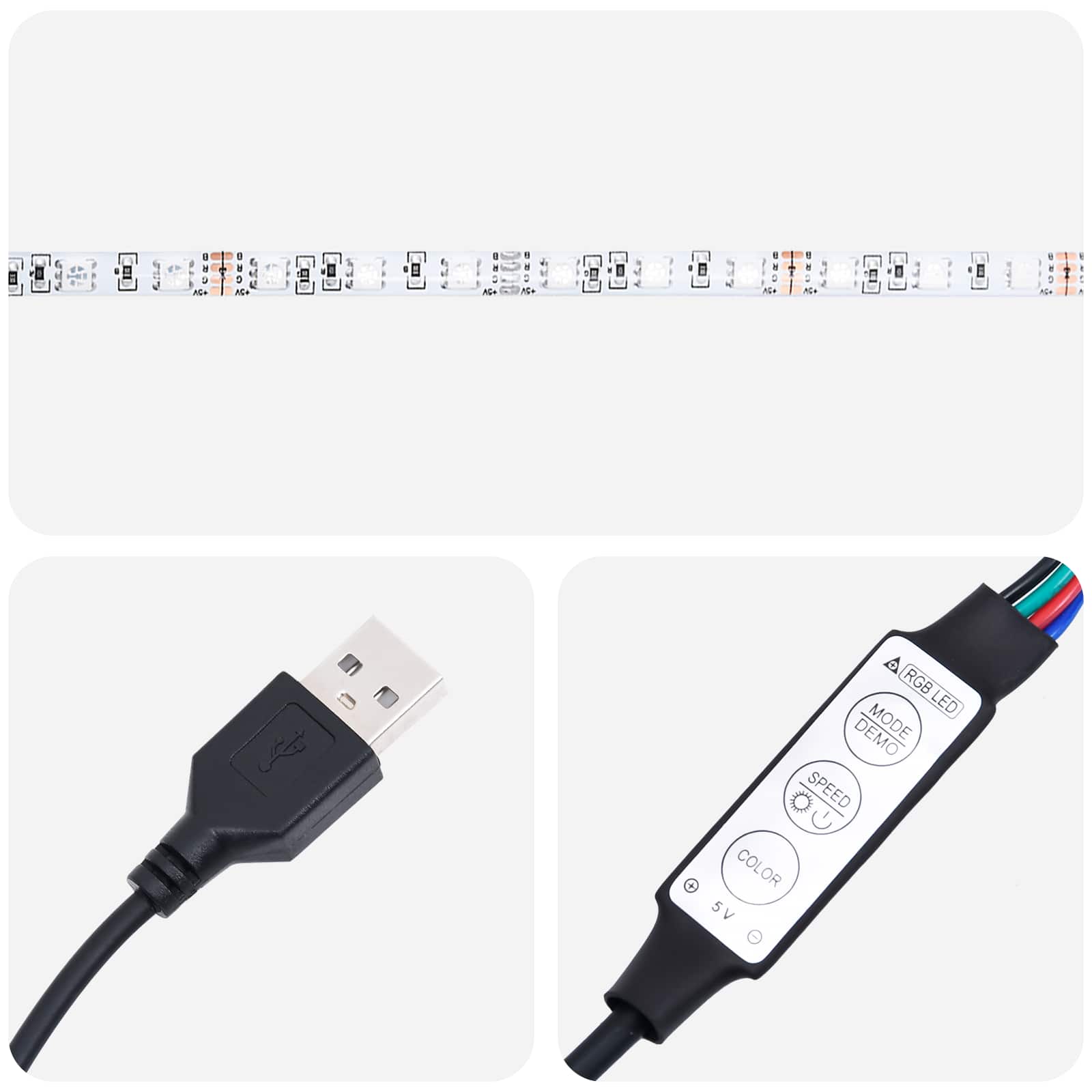 Mobile TV con LED con LED Grigio Cemento 140 x 34 x 40 cm