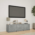 Mobile TV con LED con LED Grigio Cemento 140 x 34 x 40 cm
