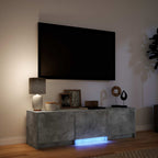 Mobile TV con LED con LED Grigio Cemento 140 x 34 x 40 cm