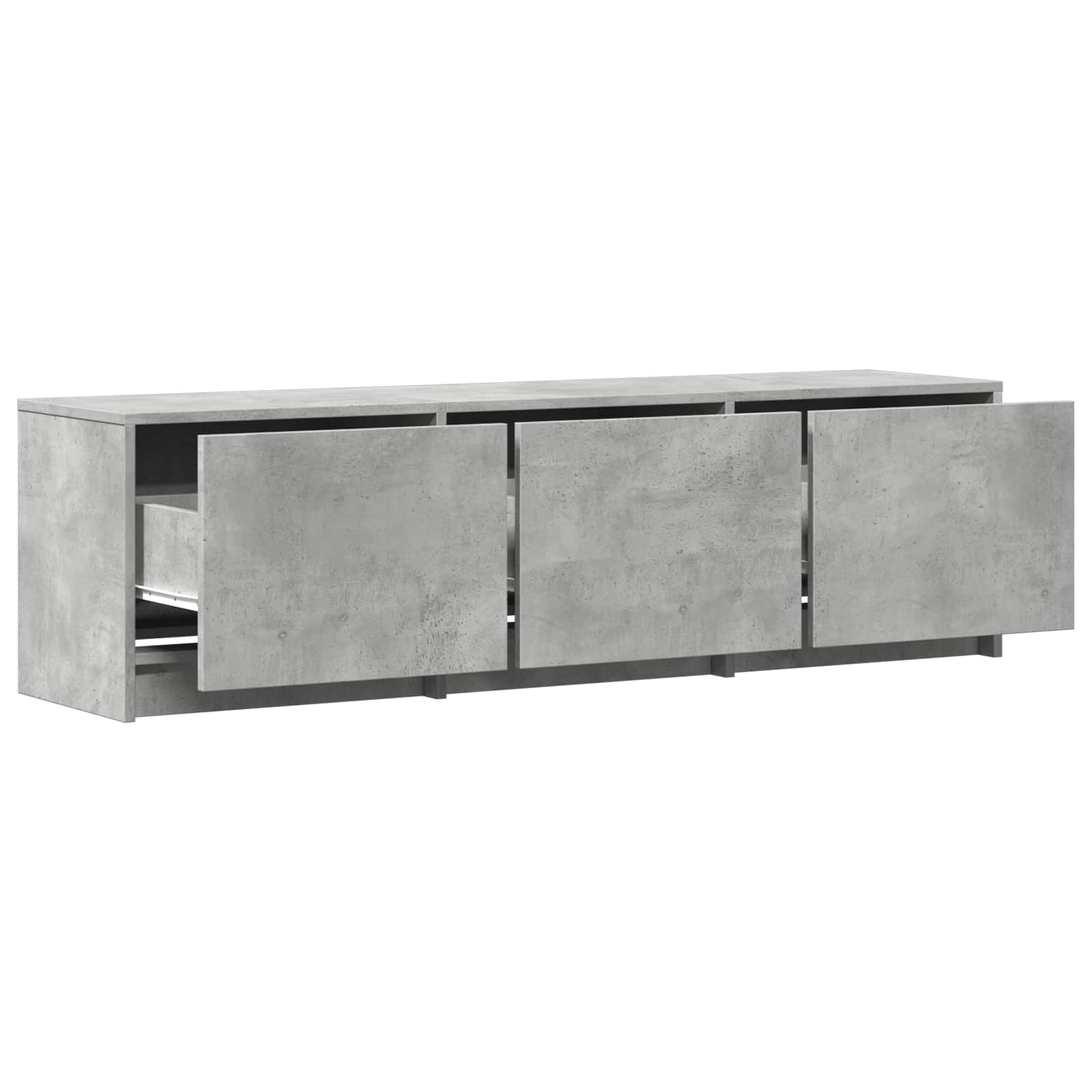 Mobile TV con LED con LED Grigio Cemento 140 x 34 x 40 cm