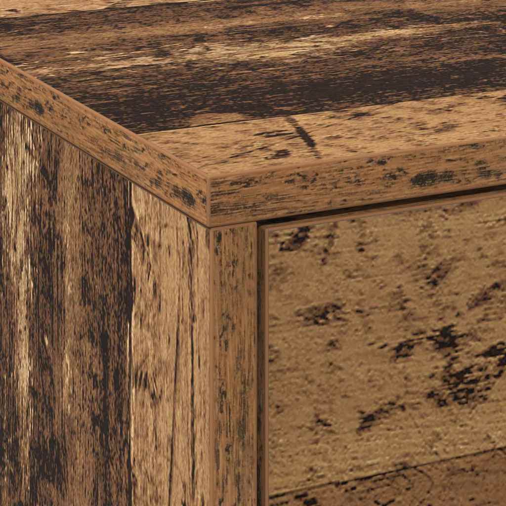 Mobile TV con LED con cassetto Legno vecchio 140 x 34 x 40 cm