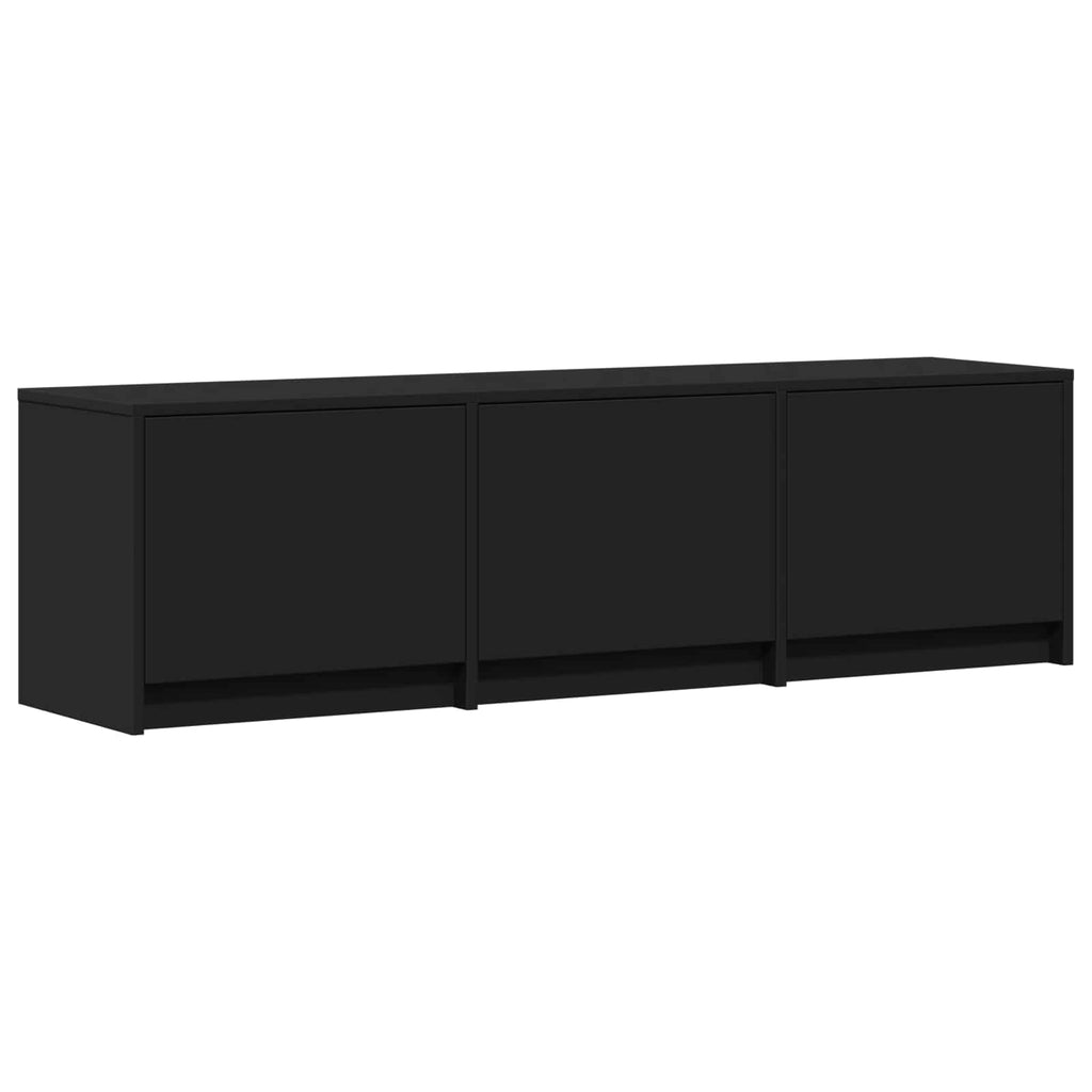 Mobile TV con LED Nero 140 x 34 x 40 cm Legno ingegnerizzato