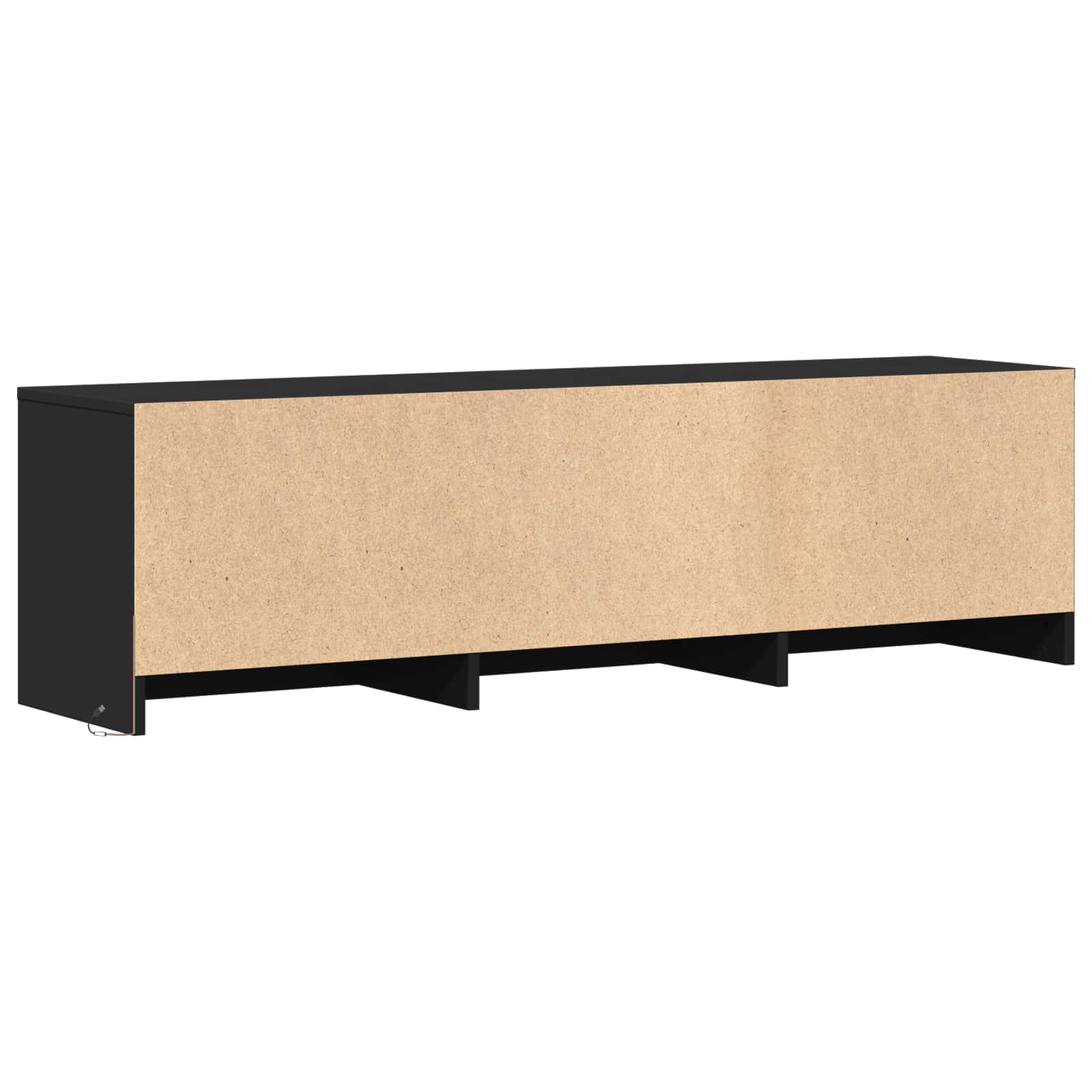 Mobile TV con LED Nero 140 x 34 x 40 cm Legno ingegnerizzato