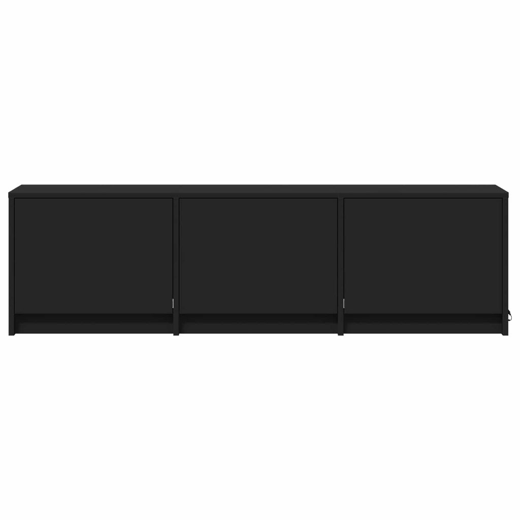 Mobile TV con LED Nero 140 x 34 x 40 cm Legno ingegnerizzato