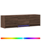 Mobile TV con LED con LED Quercia marrone 140 x 34 x 40 cm