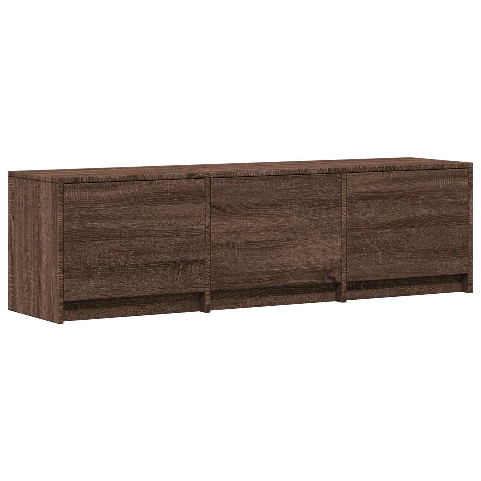 Mobile TV con LED con LED Quercia marrone 140 x 34 x 40 cm