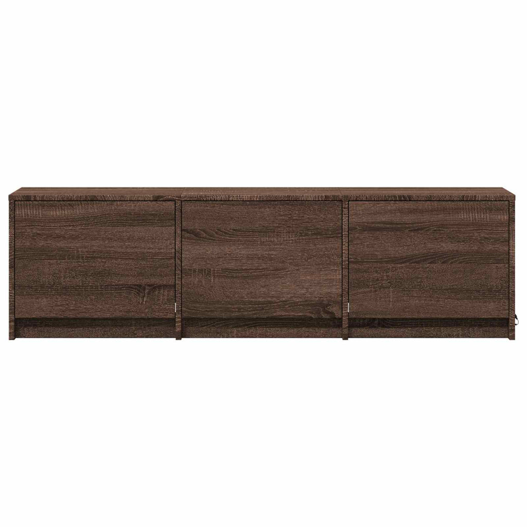 Mobile TV con LED con LED Quercia marrone 140 x 34 x 40 cm
