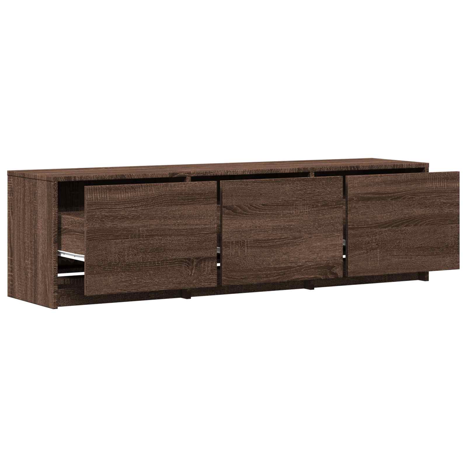 Mobile TV con LED con LED Quercia marrone 140 x 34 x 40 cm