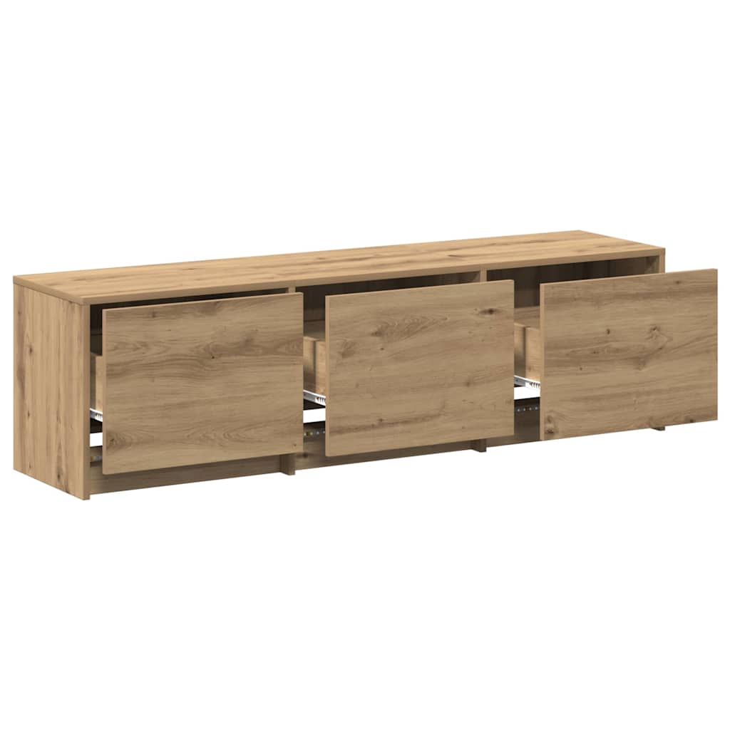 Mobile TV con LED Rovere Artigianale 140 x 34 x 40 cm