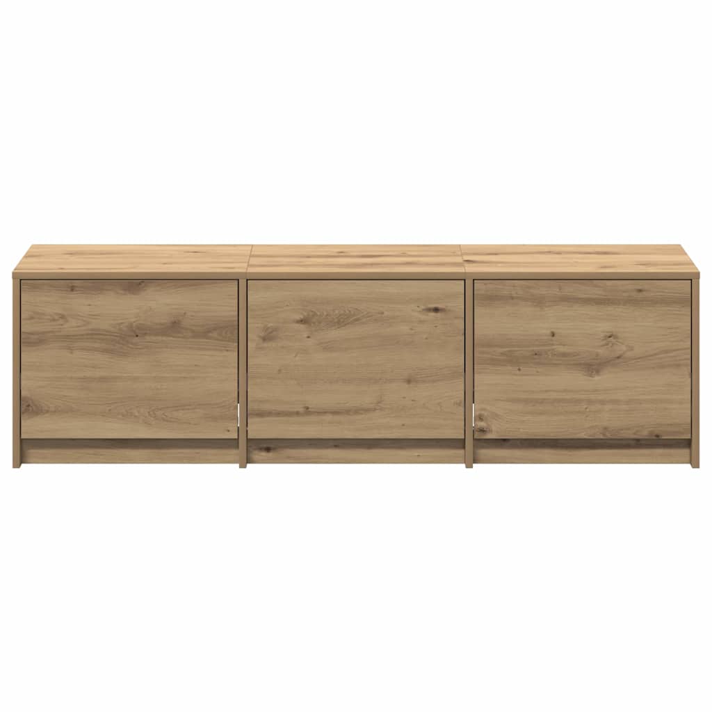 Mobile TV con LED Rovere Artigianale 140 x 34 x 40 cm