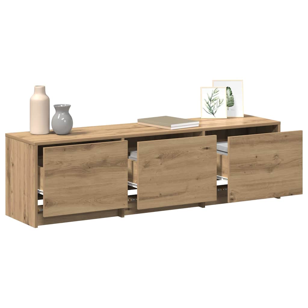 Mobile TV con LED Rovere Artigianale 140 x 34 x 40 cm