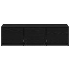 Mobile TV con LED con strisce LED Rovere Nero 140 x 34 x 40 cm