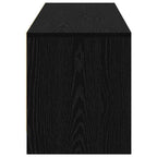 Mobile TV con LED con strisce LED Rovere Nero 140 x 34 x 40 cm