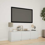 Mobile TV con LED Bianco 140 x 34 x 40 cm Legno ingegnerizzato